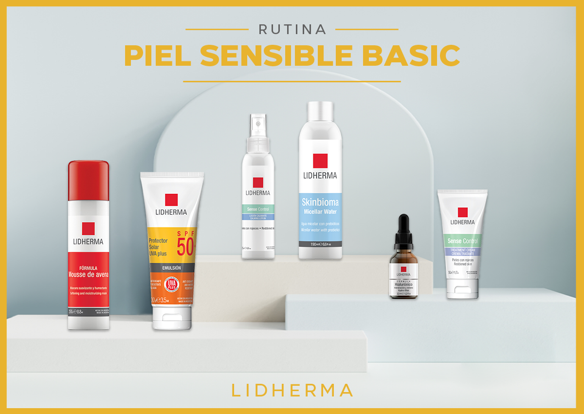 RUTINA DIARIA - PIEL SENSIBLE - LIDHERMA