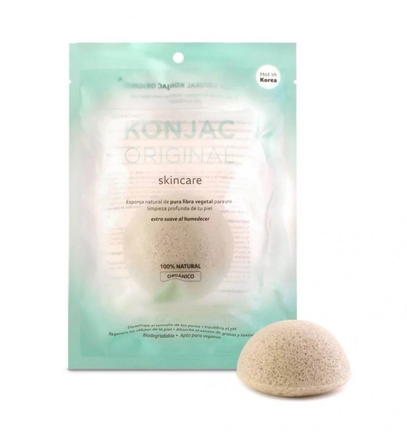 ESPONJA KONJAC CON ARCILLA FRANCESA (VERDE)